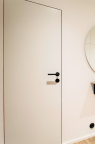 FLUSHED DOOR IN A CONCEALED FRAME